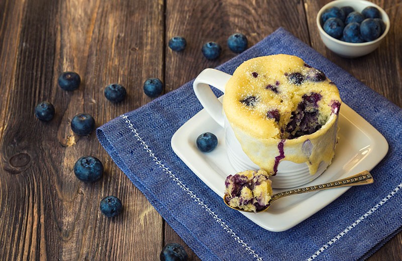 Mug Cake Aux Myrtilles Recette